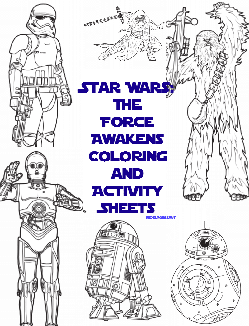 Star Wars The Force Awakens Coloring and Activity Sheets, more at DadBlogsAbout.com