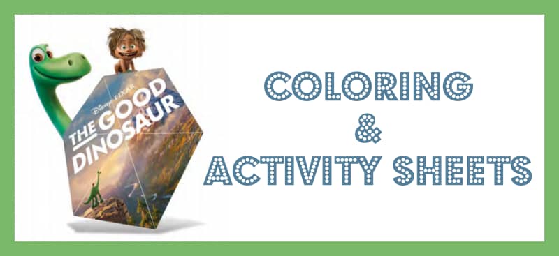 The Good Dinosaur Coloring & Activity Sheets, more at DadBlogsAbout.com